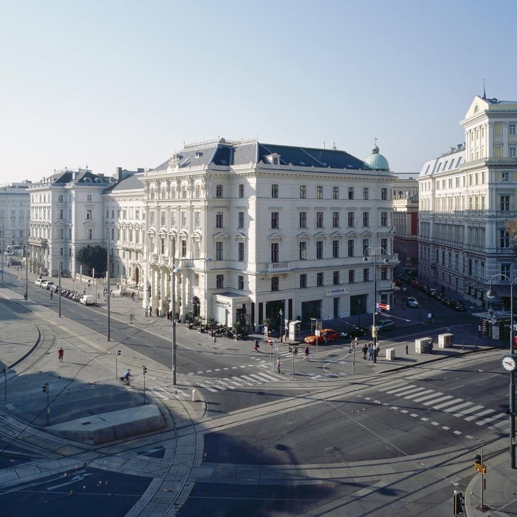 Head office of Bank Gutmann on Schottenring in Vienna - traditional private bank and BSI software customer in the area of CRM and customer experience.