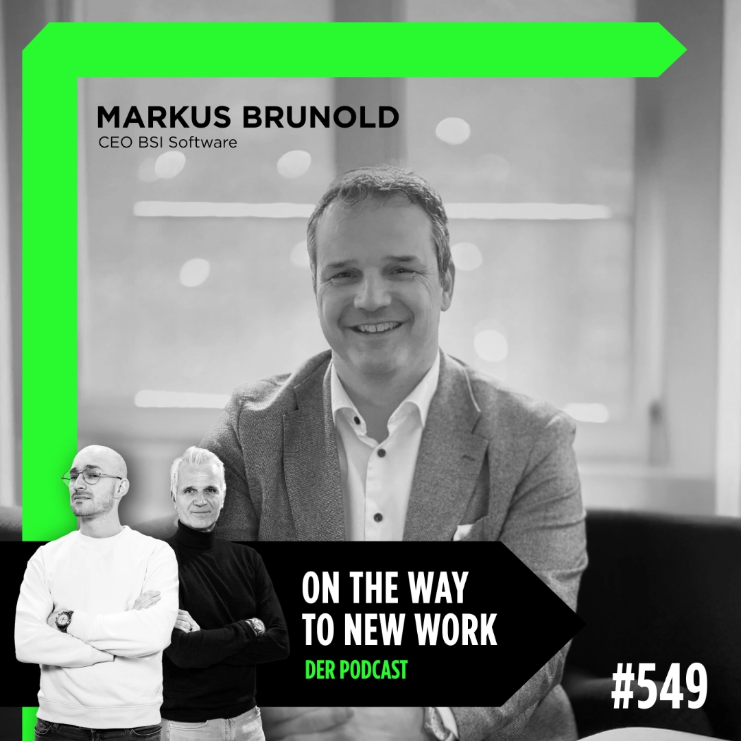 Porträt von Markus Brunold, CEO von BSI Software, im Podcast «On the Way to New Work».