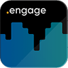 Engage-Modul der BSI Customer Suite, schwarz-türkisfarbenes Icon für Kampagnenmanagement und Kundeninteraktion.