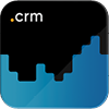 CRM-Modul der BSI Customer Suite, blau-schwarzes Icon für Kundenmanagement und digitale Customer Relationship.